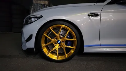 BMW M2 컴페티션 핸드브러쉬 휠 커스텀작업,골드브론즈클리어 / 인천 계양구 서운동