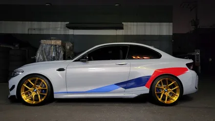 BMW M2 컴페티션 핸드브러쉬 휠 커스텀작업,골드브론즈클리어 / 인천 계양구 서운동