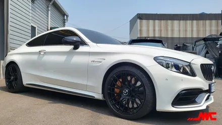 벤츠 AMG c63s 쿠페 휠도색작업 , 반무광블랙,맷블랙,휠도색추천 / 인천 계양구 서운동