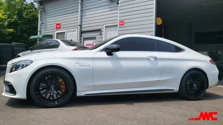 벤츠 AMG c63s 쿠페 휠도색작업 , 반무광블랙,맷블랙,휠도색추천 / 인천 계양구 서운동