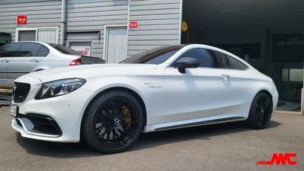 벤츠 AMG c63s 쿠페 휠도색작업 , 반무광블랙,맷블랙,휠도색추천 / 인천 계양구 서운동