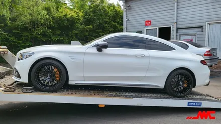 벤츠 AMG c63s 쿠페 휠도색작업 , 반무광블랙,맷블랙,휠도색추천 / 인천 계양구 서운동