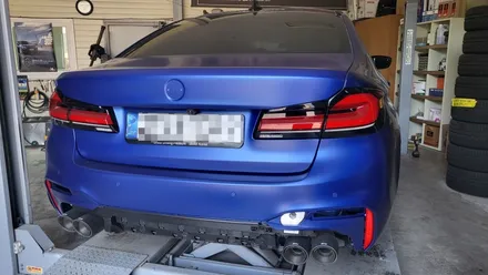bmw f90 m5 컴페티션 863m 반무광블랙 휠도색 후기 / 인천 계양구 서운동