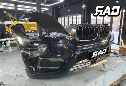 BMW F16 X6 40D 전면 우측, 좌측 하체 사고수리 했습니다 ㅠㅠ / 김포 양촌읍