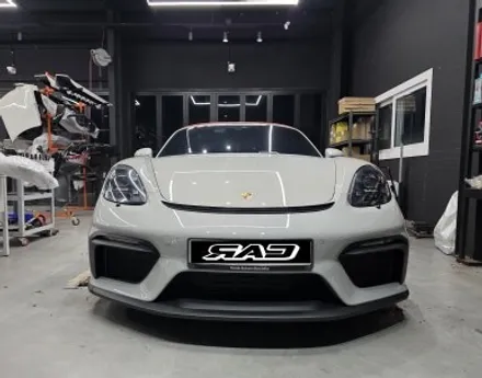 포르쉐 718 GT4 룩 <사고 보험 수리 겸> 바디킷 튜닝 및 PPF 재시공까지! / 김포 양촌읍