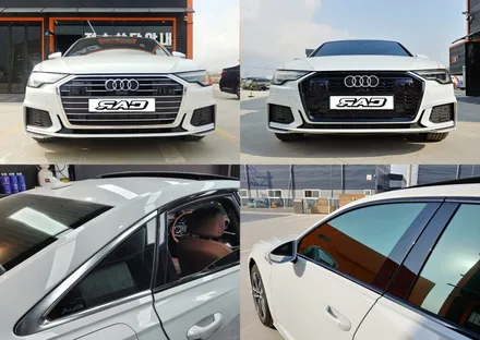 아우디 A6 C8 차량 RS6 블랙 그릴+크롬 딜리트 했어요~ / 김포 양촌읍