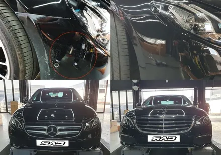 벤츠 W213 E200 인천김포 RAC에서 전방 사고수리 하면서 익스클루시브 컨버전 했어요. / 김포 양촌읍