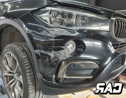BMW F16 X6 40D 전면 우측, 좌측 하체 사고수리 했습니다 ㅠㅠ / 김포 양촌읍