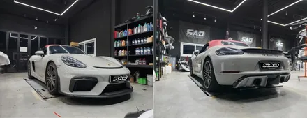 포르쉐 718 GT4 룩 <사고 보험 수리 겸> 바디킷 튜닝 및 PPF 재시공까지! / 김포 양촌읍
