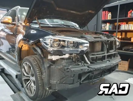 BMW F16 X6 40D 전면 우측, 좌측 하체 사고수리 했습니다 ㅠㅠ / 김포 양촌읍