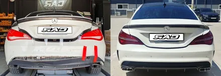 벤츠 W117 CLA200d 사고로 박살난 범퍼,트렁크 보험처리로 AMG 바디킷 했어요! / 김포 양촌읍