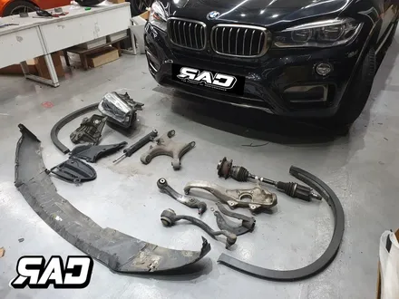 BMW F16 X6 40D 전면 우측, 좌측 하체 사고수리 했습니다 ㅠㅠ / 김포 양촌읍