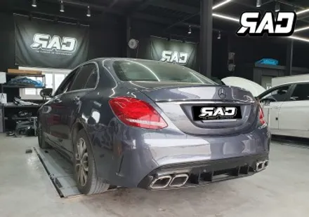 벤츠 W205 후방 사고수리-> 신형 C63 바디킷 교체후 다시 새 차의 컨디션으로! / 김포 양촌읍