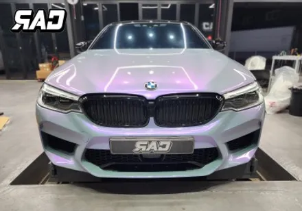 BMW G30 랩핑차량 우측면 사고수리 후 랩핑 재시공 작업하고 왔어요! / 김포 양촌읍