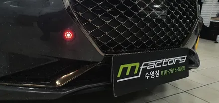 제네시스 G70   견인고리 시큐리티,             글라스 윙,  트렁크 스포일러 작업 / 부산, 김해