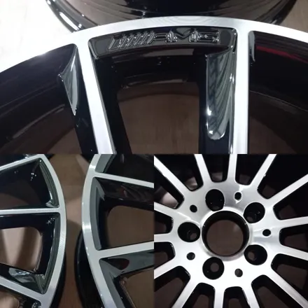 [휠로세움] 벤츠 W213 E클래스 AMG 20인치 마차 대전 휠복원, 휠도색 (블랙 투톤 다이아컷팅) / 대전 중구 안영동