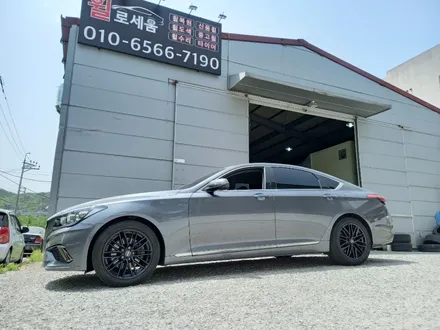 대전 중고휠 제네시스 DH 18인치 휠 교체 (G70 18인치 순정휠 유광블랙) / 대전 중구 안영동