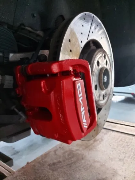대전 W167 GLE 53 AMG 21인치 유광블랙 휠복원 + 우레탄 레드 캘리퍼도색 / 대전 중구 안영동