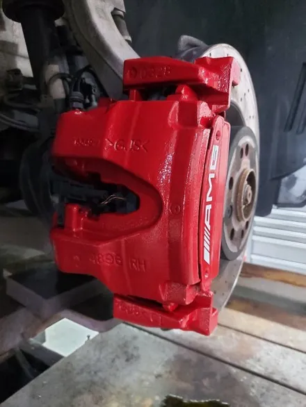대전 벤츠 W166 GLE 쿠페 AMG 21인치 유광블랙 휠도색 + 레드 캘리퍼도색 / 대전 중구 안영동