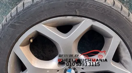 BMW X6 20인치 실버 순정휠 박리후 블랙유광 도장복원 작업: 포천휠도색복원 휠터치매니아 / 포천시 가산면