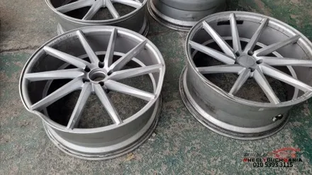 보센 VOSSEN cvt 22인치 굴절복원 작업 및 블랙유광 도장복원: 포천휠복원 휠터치매니아 / 포천시 가산면