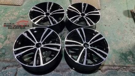 BMW F30 19인치 순정휠 박리 및 블랙도장 후 다이아컷팅 복원 작업: 포천휠복원,남양주휠복원수리 찾아오는곳 휠터치매니아 / 포천시 가산면