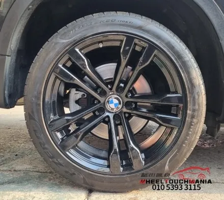 BMW X6 20인치 블랙유광도장  복원작업: 철원휠복원,블랙유광휠복원,포천휠복원 후기 / 포천시 가산면