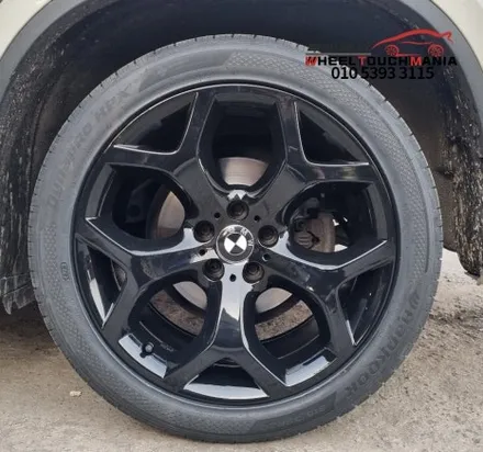 BMW X6 20인치 실버 순정휠 박리후 블랙유광 도장복원 작업: 포천휠도색복원 휠터치매니아 / 포천시 가산면