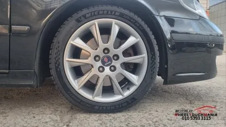 SAAB 17인치 순정휠 복원작업[SAAB휠복원][순정휠복원][올드카복원][포천휠수리][포천휠복원][순정휠도장][포천휠도장][휠도색] / 포천시 가산면