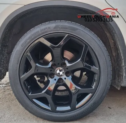 BMW X6 20인치 실버 순정휠 박리후 블랙유광 도장복원 작업: 포천휠도색복원 휠터치매니아 / 포천시 가산면