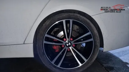 BMW F30 19인치 순정휠 박리 및 블랙도장 후 다이아컷팅 복원 작업: 포천휠복원,남양주휠복원수리 찾아오는곳 휠터치매니아 / 포천시 가산면