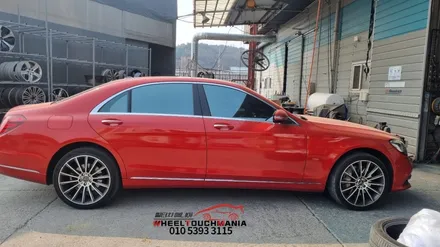 포천 벤츠S500 20인치 휠교체작업[포천휠수리][벤츠휠수리][벤츠휠교체][벤츠S500휠수리][반광크롬휠][크롬휠복원][포천휠복원] / 포천시 가산면