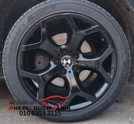 BMW X6 20인치 실버 순정휠 박리후 블랙유광 도장복원 작업: 포천휠도색복원 휠터치매니아 / 포천시 가산면