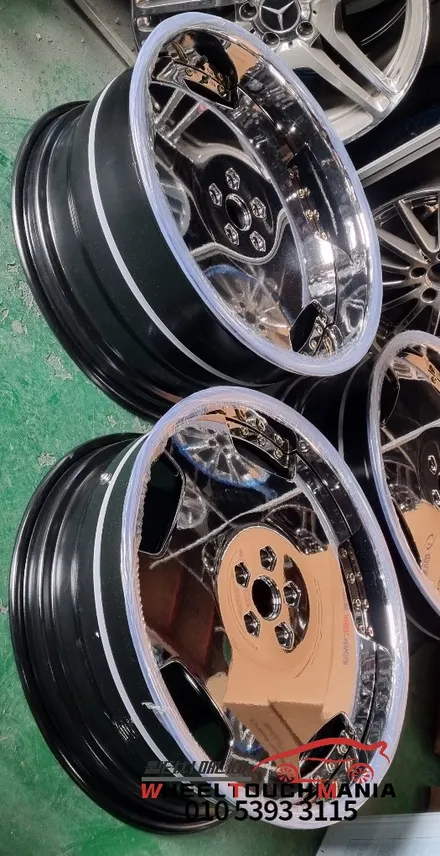 JEEP 22인치 콰트로 3피스 크롬휠 박리작업후 스퍼터링 크롬도장작업[포천휠수리][포천크롬휠복원][크롬휠박리][3피스크롬휠복원] / 포천시 가산면
