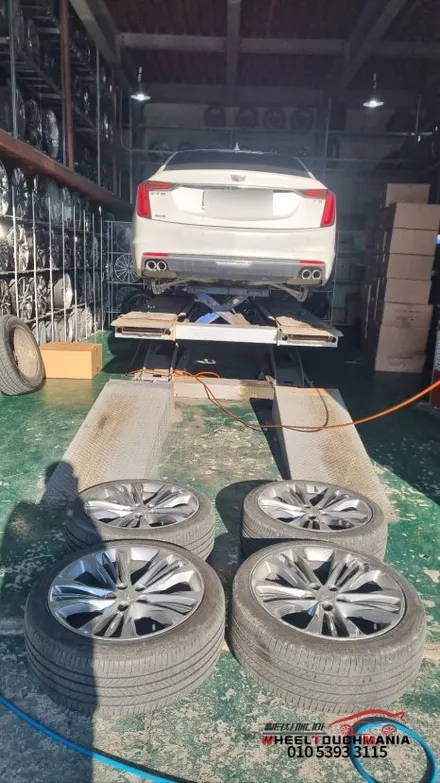 캐딜락 ct6 20인치 순정휠 반광 크롬도장복원 작업(포천휠복원 휠터치매니아 후기) / 포천시 가산면