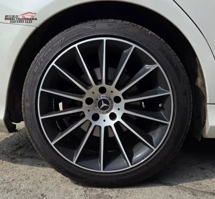 휠터치매니아 [ 벤츠 C클래스 사제 18인치 휠복원 ] 휠용접 휠수리 휠복원 휠도색 전문 업체 / 포천시 가산면