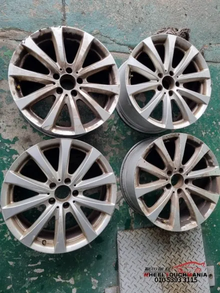 포천 벤츠 S500[W221] 18인치 순정휠 실버도장복원[포천휠수리][포천휠복원][벤츠휠복원][포천휠도장][알미늄휠용접복원] / 포천시 가산면