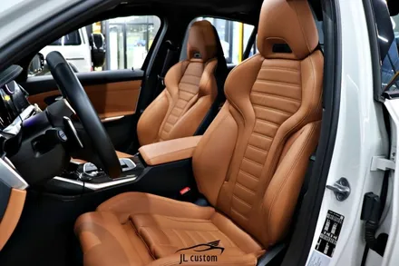 BMW 340i 지금 가장 필요한 실내 편의 옵션. 순정형 통풍시트 / 워크인 스위치 시공. / 하남, 강동, 송파