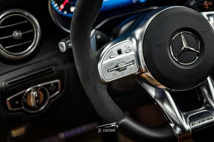 벤츠 GLC 43 AMG 스티어링 휠 / 순정 통풍시트 시공. / 제이엘커스텀 / 하남, 강동, 송파