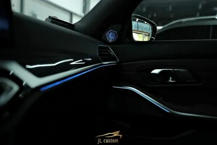 BMW 튜닝 3시리즈 통풍시트, 크리스탈 기어봉, 회오리 풀커버, 스피커 교체 시공 / 하남, 강동, 송파