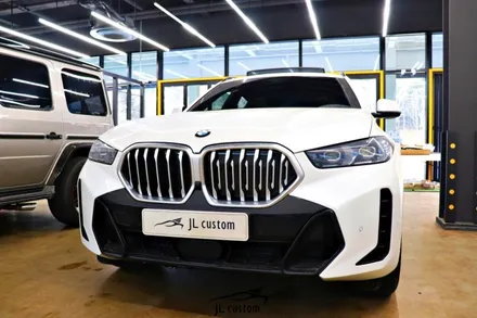 BMW 신형 X6 블랙 유광 그릴 교체 + 회오리 풀커버 토탈시공. / 하남, 강동, 송파