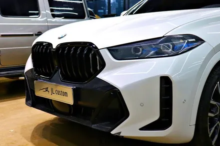 BMW 신형 X6 블랙 유광 그릴 교체 + 회오리 풀커버 토탈시공. / 하남, 강동, 송파