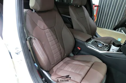 BMW 튜닝 3시리즈 통풍시트, 크리스탈 기어봉, 회오리 풀커버, 스피커 교체 시공 / 하남, 강동, 송파