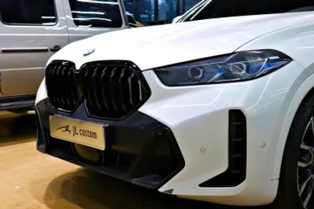 BMW 신형 X6 블랙 유광 그릴 교체 + 회오리 풀커버 토탈시공. / 하남, 강동, 송파