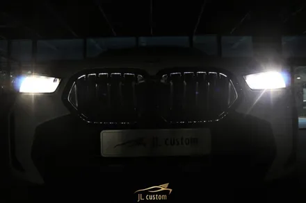 BMW 신형 X6 블랙 유광 그릴 교체 + 회오리 풀커버 토탈시공. / 하남, 강동, 송파
