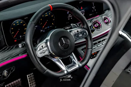 벤츠 CLS 450 AMG 스티어링 휠 교체 시공 / R버튼 활성화 / 제이엘커스텀 / 하남, 강동, 송파