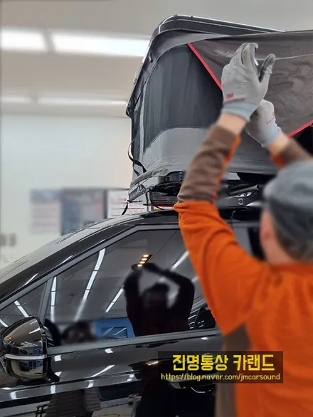 차량연결텐트, 루프탑텐트설치, 루프탑설치, 자동차루프탑, 하드탑텐트, 2021카니발하이리무진 (캠프800, 2인용)