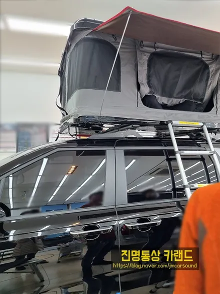 차량연결텐트, 루프탑텐트설치, 루프탑설치, 자동차루프탑, 하드탑텐트, 2021카니발하이리무진 (캠프800, 2인용)