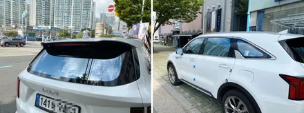 부산 벤츠 G바겐 블락포디 비바 스카이블루 썬팅 시공 전문 카랜드