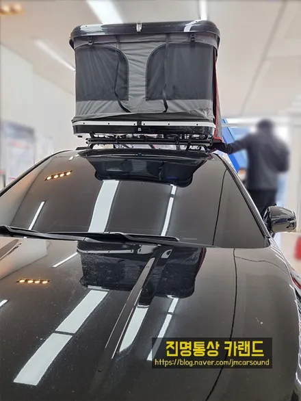차량연결텐트, 루프탑텐트설치, 루프탑설치, 자동차루프탑, 하드탑텐트, 2021카니발하이리무진 (캠프800, 2인용)